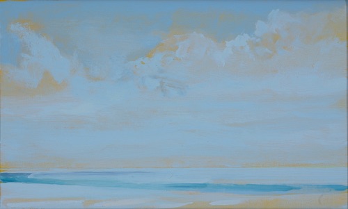 Waimanalo Beach, 12" x 20", oil on linen, 2007, private collection.